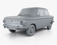 NSU Prinz 4 1961 3d model clay render