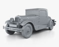 Nash Advanced Six 260 coupe 1927 3d model clay render