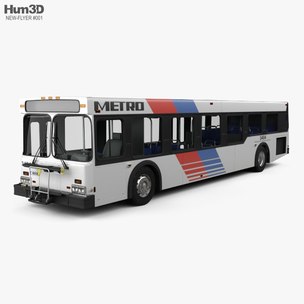 New Flyer D40LF Автобус 2010 3D модель
