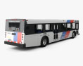 New Flyer D40LF バス 2010 3Dモデル 後ろ姿