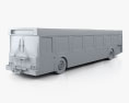 New Flyer D40LF Bus 2010 3D-Modell clay render