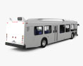 New Flyer DE40LF Bus with HQ interior 2008 3d model back view