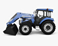 New Holland TD5 Loader Tractor 2017 3d model side view