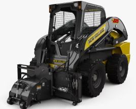 New Holland L225 Skid Steer Cold Planer 2017 Modello 3D