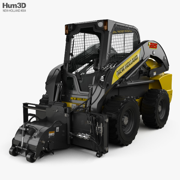 New Holland L225 Skid Steer Cold Planer 2017 Modello 3D