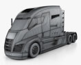 Nikola One 트랙터 트럭 2015 3D 모델  wire render