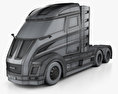 Nikola Two Camion Tracteur 2017 Modèle 3d wire render