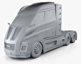 Nikola Two Tractor Truck 2020 3d model clay render