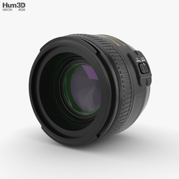 Nikon Kameraobjektiv 3D-Modell