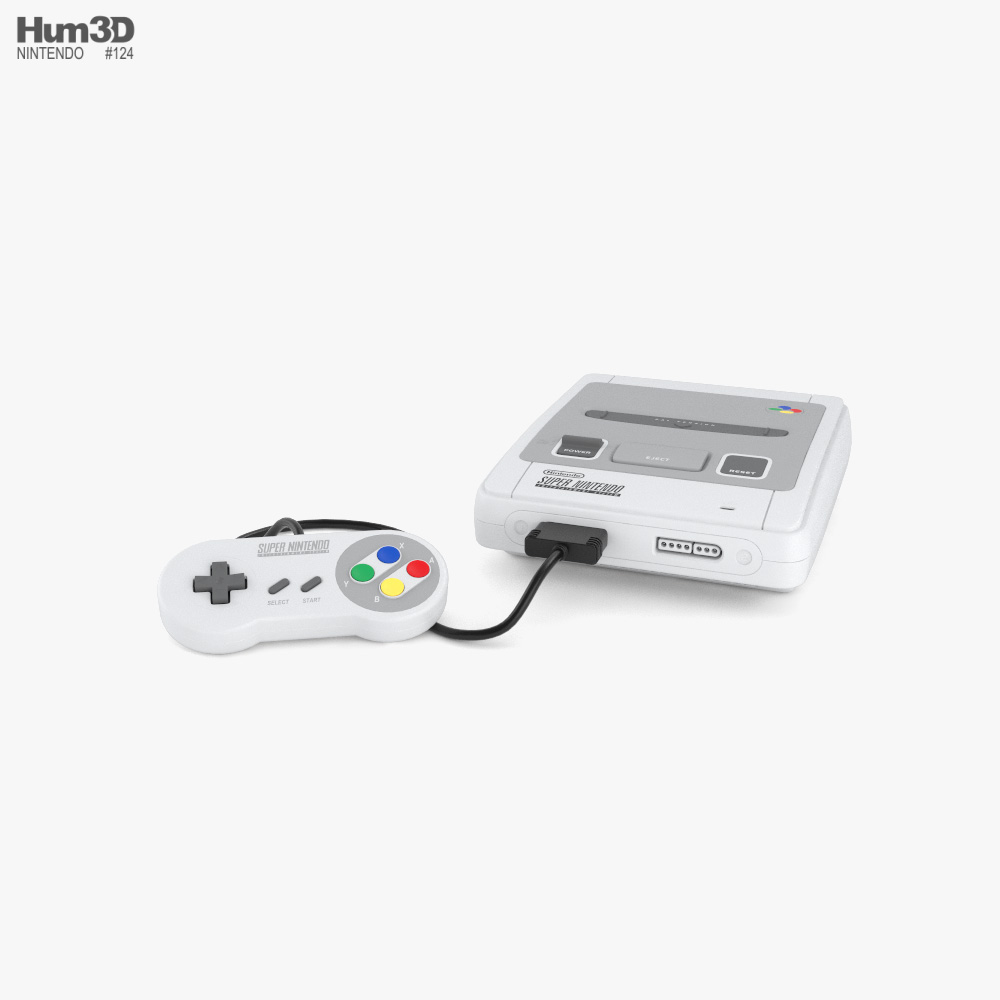 Nintendo PAL SNES 3D-Modell
