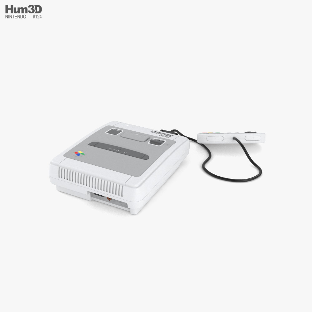 Nintendo PAL SNES 3d model