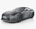 Nissan GT-R 2012 3D 모델  wire render