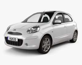 3D model of Nissan Micra (March) 2011