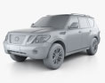 Nissan Patrol 2014 3d model clay render