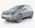 Nissan Rogue 2013 3d model clay render