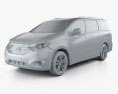 Nissan Quest 2014 3D-Modell clay render