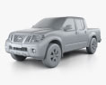 Nissan Frontier Crew Cab Short bed 2013 3d model clay render