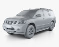 Nissan Armada 2014 3d model clay render