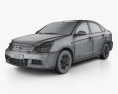 Nissan Almera (Sylphy) 2015 3d model wire render