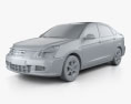 Nissan Almera (Sylphy) 2015 3d model clay render
