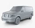 Nissan NV Passenger Van Standard Roof 2015 3d model clay render