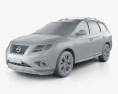 Nissan Pathfinder with HQ interior 2016 3d model clay render