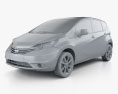 Nissan Versa Note (Livina) 2016 3d model clay render