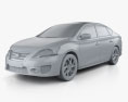 Nissan Sentra SR 2016 3D模型 clay render