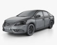 Nissan Pulsar (Sentra) 2015 Modello 3D wire render