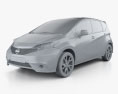 Nissan Note Dynamic 2016 3D модель clay render