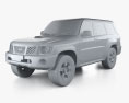 Nissan Patrol (Y61) 2010 3d model clay render