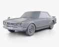Nissan Skyline (C10) GT-R Coupe 2000 3d model clay render
