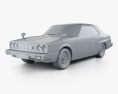 Nissan Skyline (C210) GT Coupe 2000 3d model clay render
