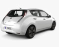 Nissan Leaf 2016 3D модель back view