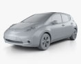 Nissan Leaf 2016 3d model clay render