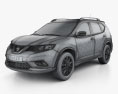 Nissan Rogue 2017 3D-Modell wire render
