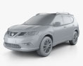 Nissan Rogue 2017 Modèle 3d clay render
