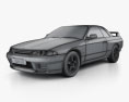 Nissan Skyline (R32) GT-R coupe 1991 3d model wire render