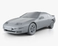 Nissan 300ZX (Z32) 2000 3Dモデル clay render