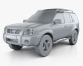 Nissan Paladin 2014 3d model clay render