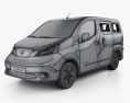 Nissan e-NV200 Evalia 2016 3D 모델  wire render
