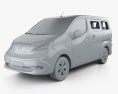 Nissan e-NV200 Evalia 2016 3D模型 clay render