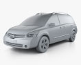 Nissan Quest 2009 3d model clay render