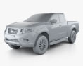 Nissan Navara King Cab 2018 3d model clay render