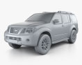 Nissan Pathfinder HQインテリアと 2010 3Dモデル clay render