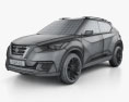 Nissan Kicks Concept 2014 3d model wire render