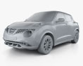 Nissan Juke 2018 3d model clay render
