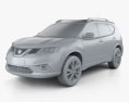 Nissan X-Trail 2018 3d model clay render