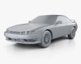 Nissan Silvia 1998 3d model clay render