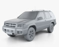 Nissan Pathfinder 2005 3d model clay render